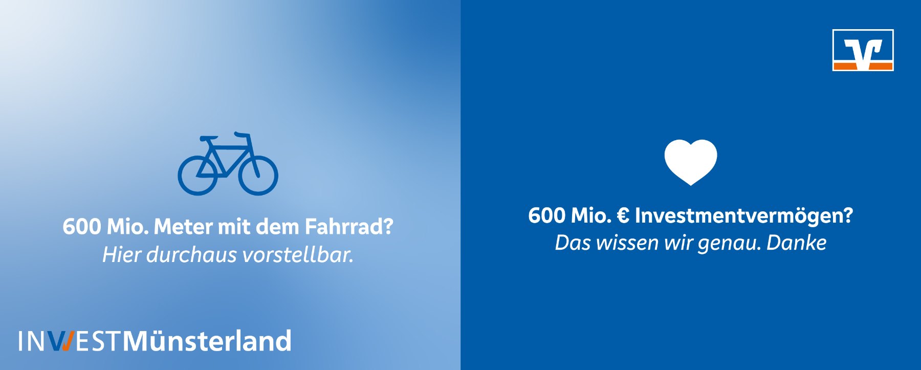 600 Mio. Meter mit dem Fahrrad? Hier durchaus vorstellbar. – 600 Mio. € Investmentvermögen? Das wissen wir genau. Danke